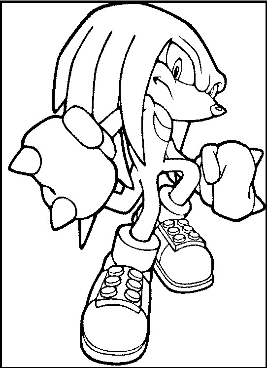 Sonic The Hedgehog Ausmalbilder
 Sonic The Hedgehog Knuckles coloring picture for kids