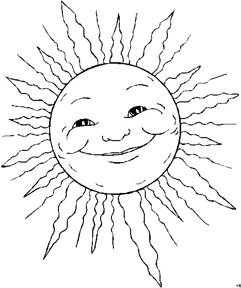 Sonne Ausmalbilder
 Ueberglueckliche Sonne Ausmalbild & Malvorlage Sonne Mond