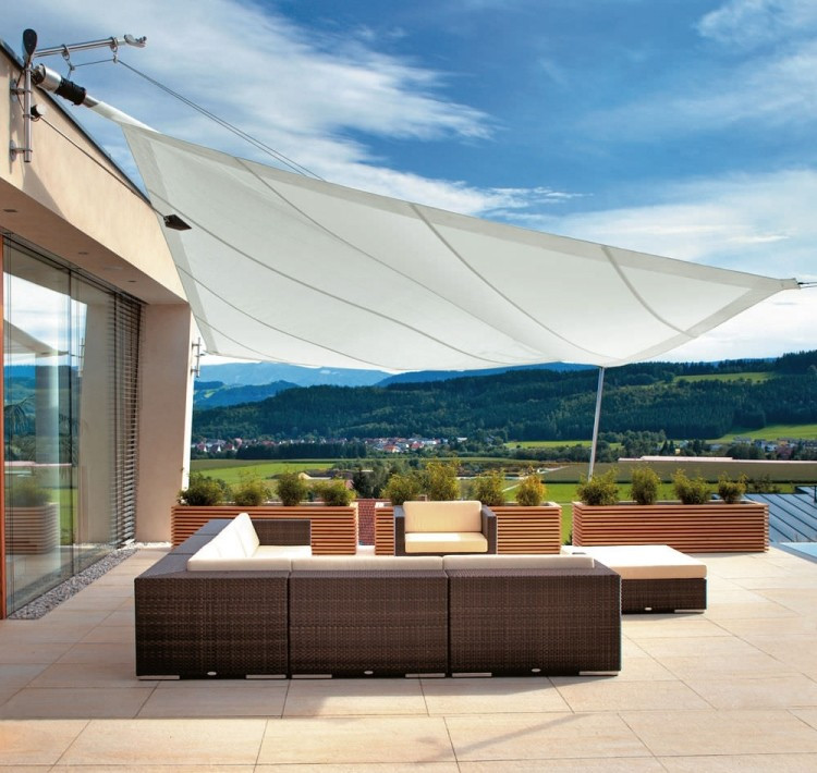 Sonnenschutz Terrasse
 Sonnensegel als Sonnenschutz für Terrasse 44 Ideen