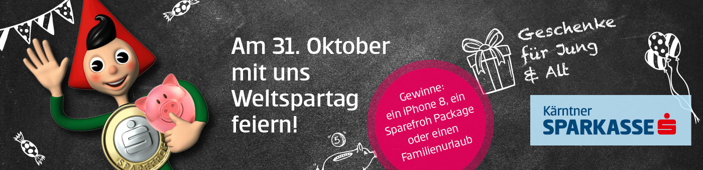 Sparkasse Weltspartag 2017 Geschenke
 Kärntner Sparkasse Weltspartag 2017 inkl Gewinnspiel