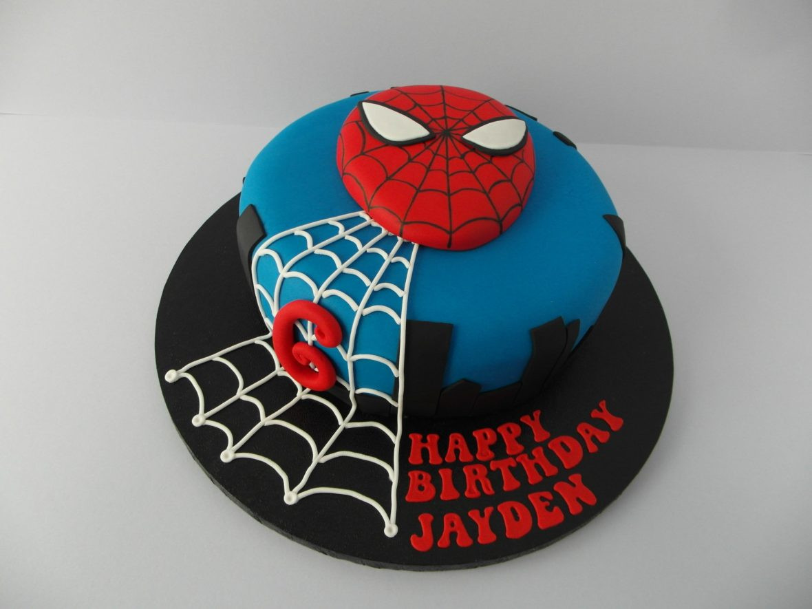 Spiderman Kuchen
 Charlie 1 $105 with toy spiderman $125 with fondant