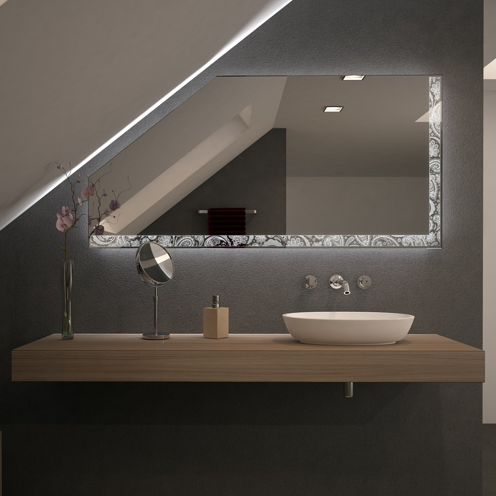 Spiegel Für Bad
 Spiegel für Dachschrägen mit LED Beleuchtung – Rilara