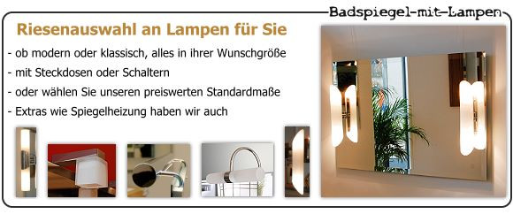 Spiegel Mit Lampen
 MySpiegel Badspiegel für Badezimmer nach Maß online