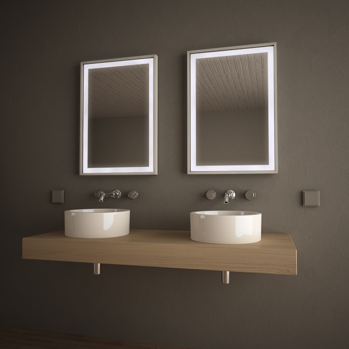 Spiegel Mit Led
 Spiegel LED mit Alurahmen Frame