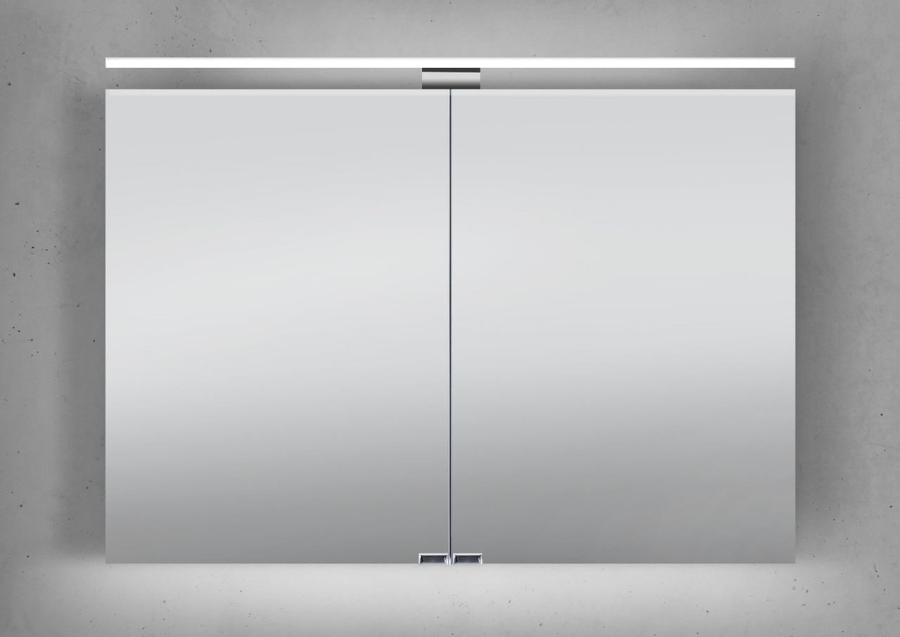 Spiegelschrank 100 Cm
 Spiegelschrank 100 cm LED Beleuchtung doppelseitig