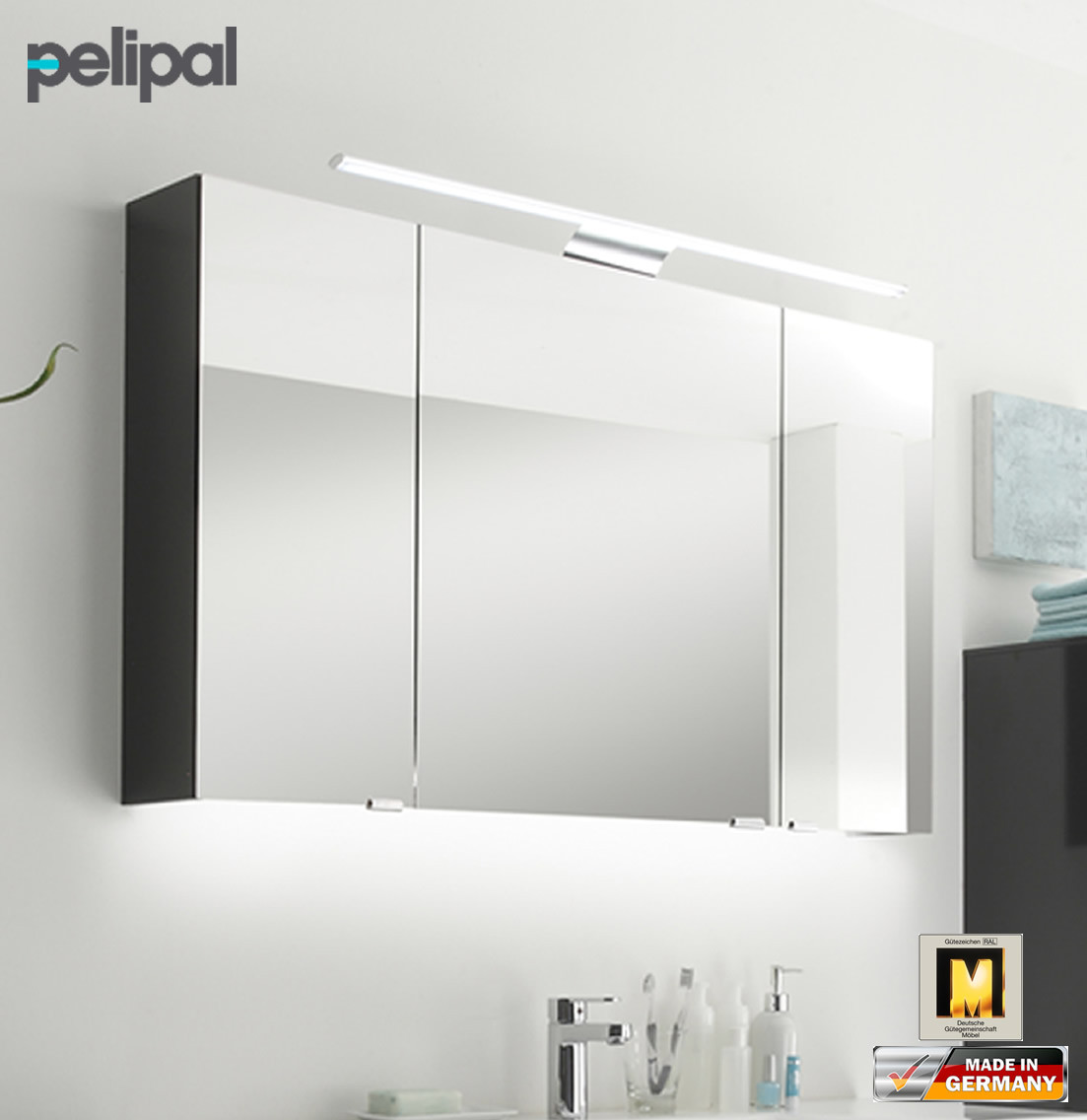 Spiegelschrank 120 Cm
 Pelipal neutraler Spiegelschrank 120 cm mit LED