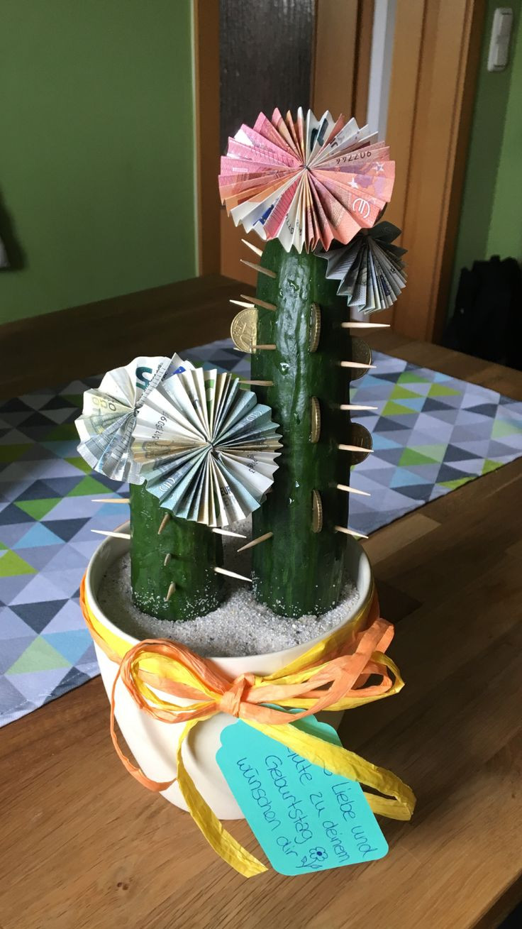 Spontane Geschenke
 Geldgeschenk zum Geburtstag Aus einer Gurke wird ein