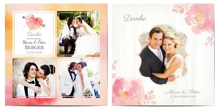 Spruch Dankeskarte Hochzeit
 Danksagung Hochzeit Texte & Ideen für Dankeskarten