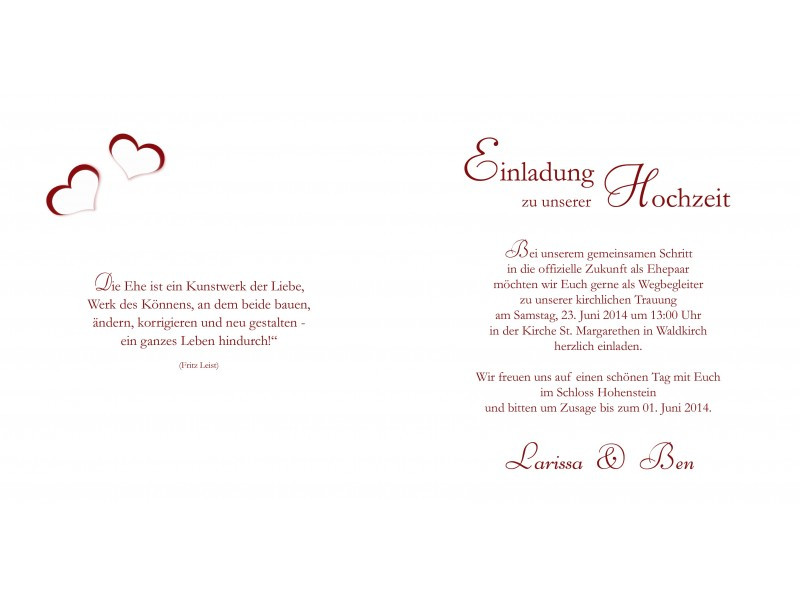 Spruch Einladung Hochzeit
 Hochzeitskarte Hochzeitseinladung Einladung Hochzeit