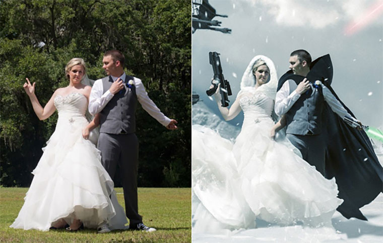 Star Wars Hochzeit
 In 12 Stunden zum Star Wars Hochzeitsfoto