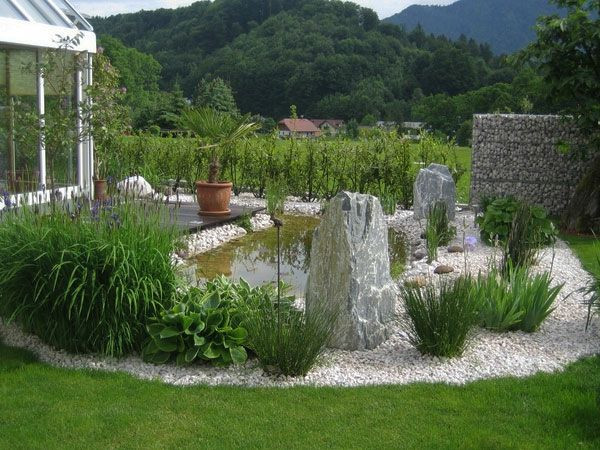 Steine Für Garten
 teich grüne pflanzen und steine für eine schöne garten