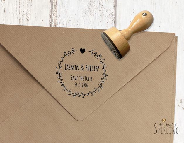 Stempel Hochzeit
 Einladungskarten STEMPEL Save the Date Hochzeit