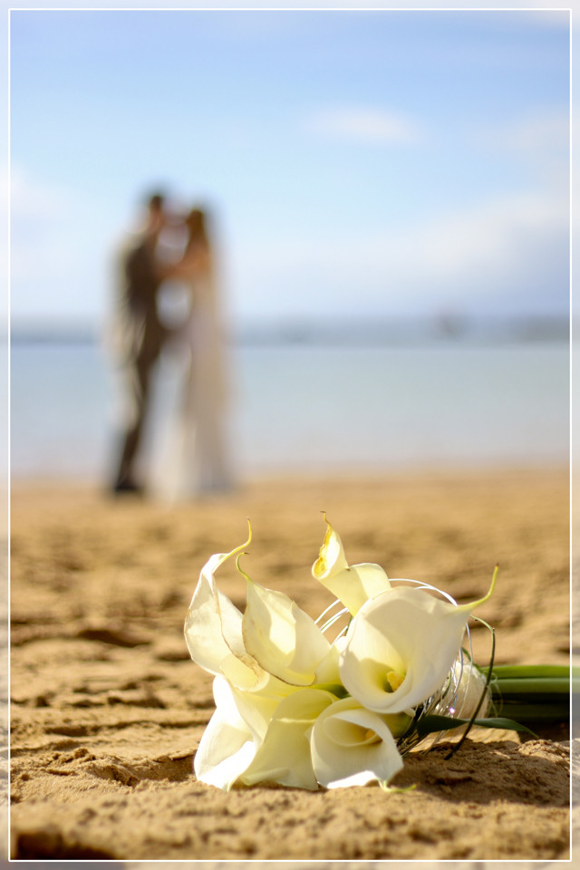 Strand Hochzeit
 Hochzeit am Strand Foto & Bild