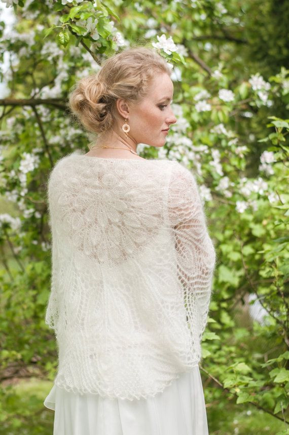 Strickjacke Hochzeit
 Hochzeit Spitzen Schal handgestrickt Wrap Hochzeit Braut