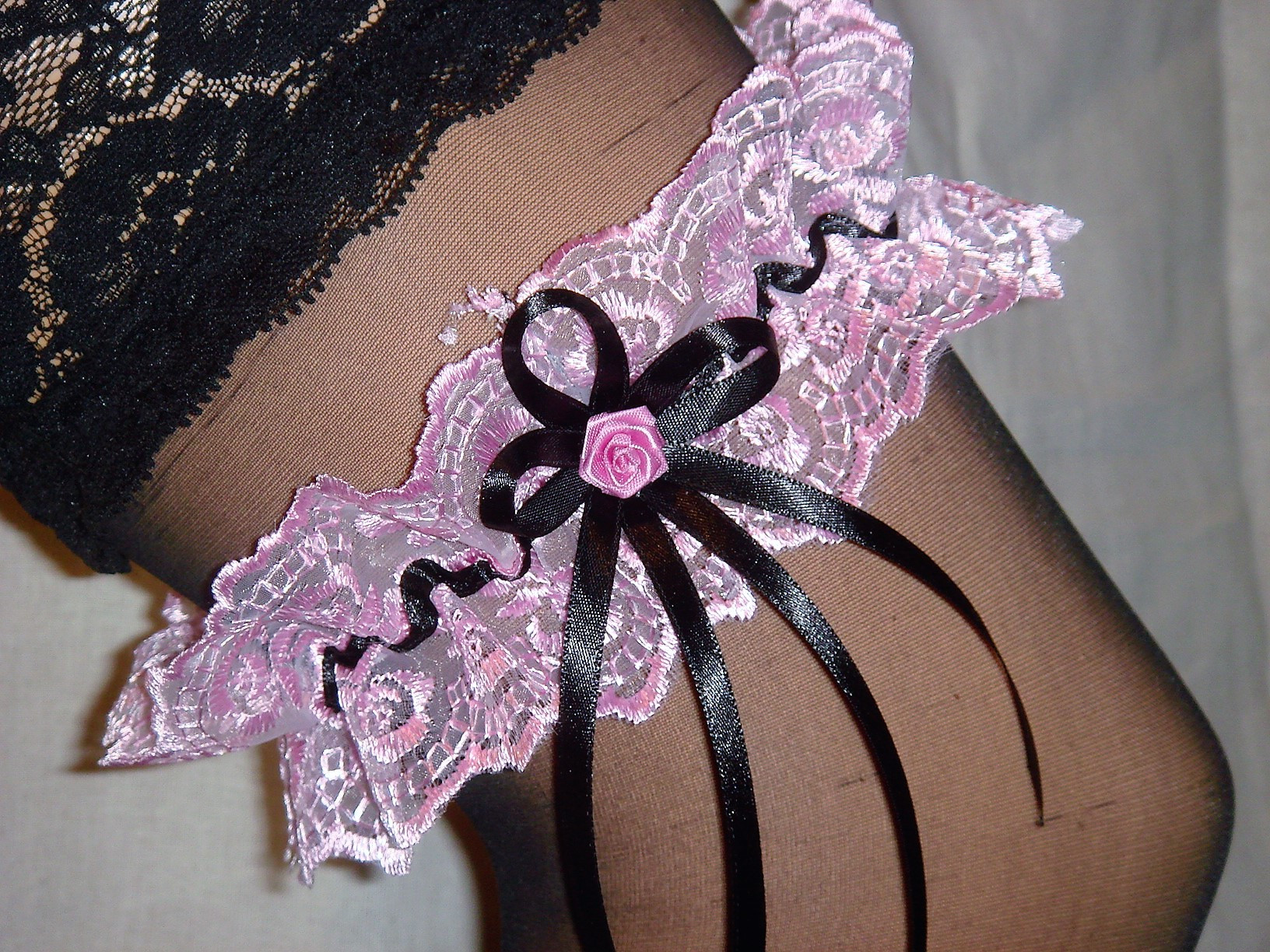 Strumpfband Hochzeit
 Unser schönster Tag Strumpfband Hochzeit Fasching rosa