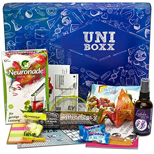 Studenten Geschenke
 Uni Boxx Geschenk für Studenten zur Lernmotivation