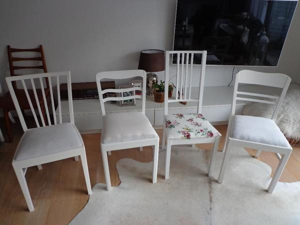 Stuhl Ikea Weiß
 Stuhl Stühle weiss Holz Landhaus Shabby Chic massiv in