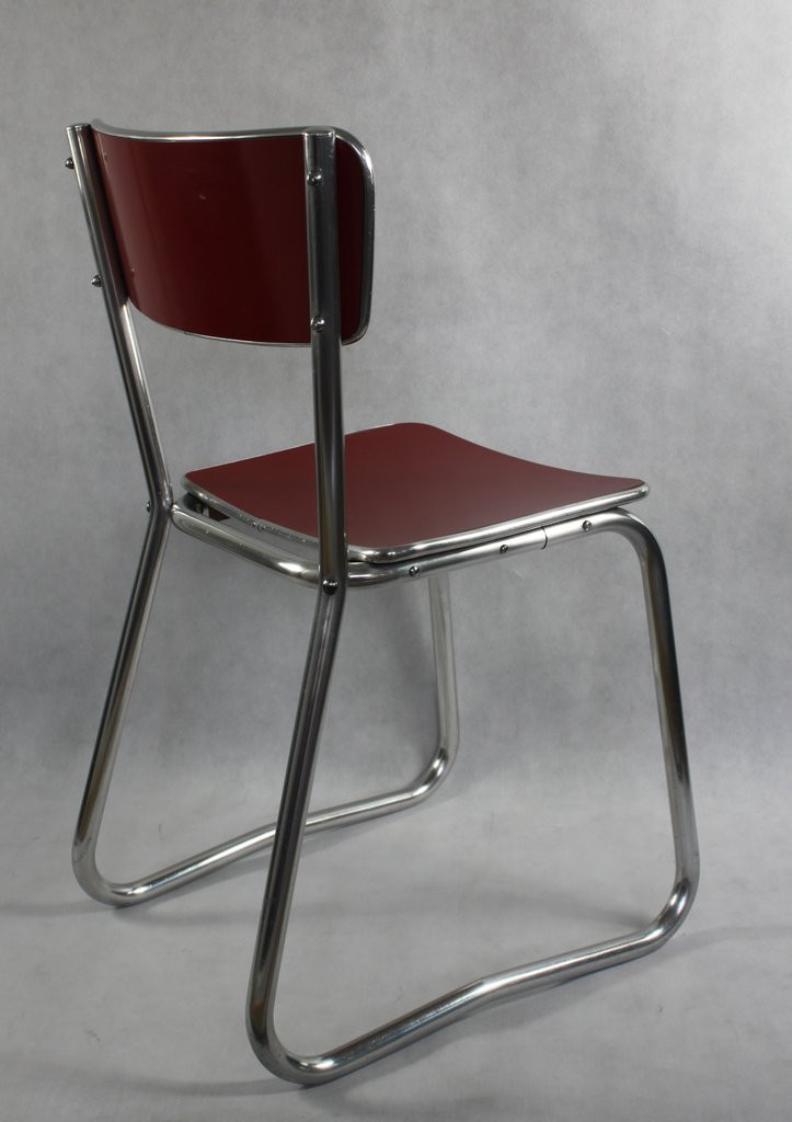 Stuhl Industriedesign
 Vintage 50er 60er Jahre Aluminium Stuhl Industriedesign