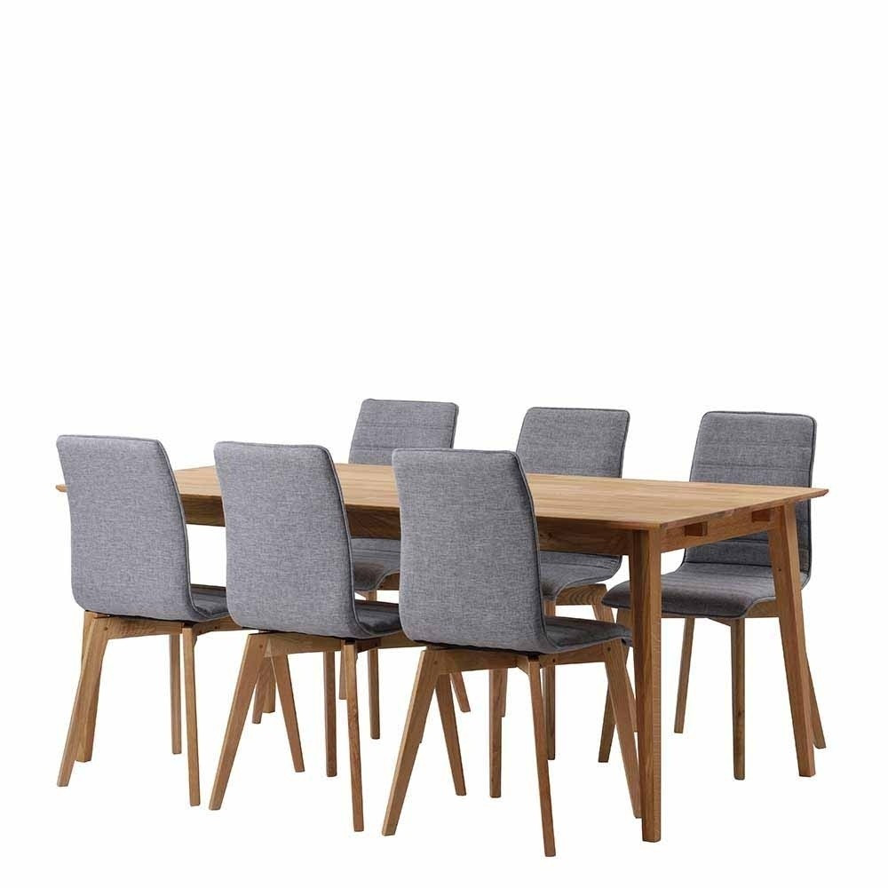 Stühle Esstisch
 Eiche Esstisch & Stühle Grau für sechs Personen Number