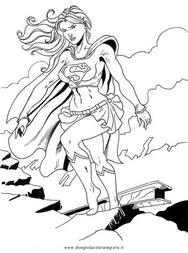 Supergirl Ausmalbilder
 Disegno Supergirl 3 personaggio cartone animato da colorare