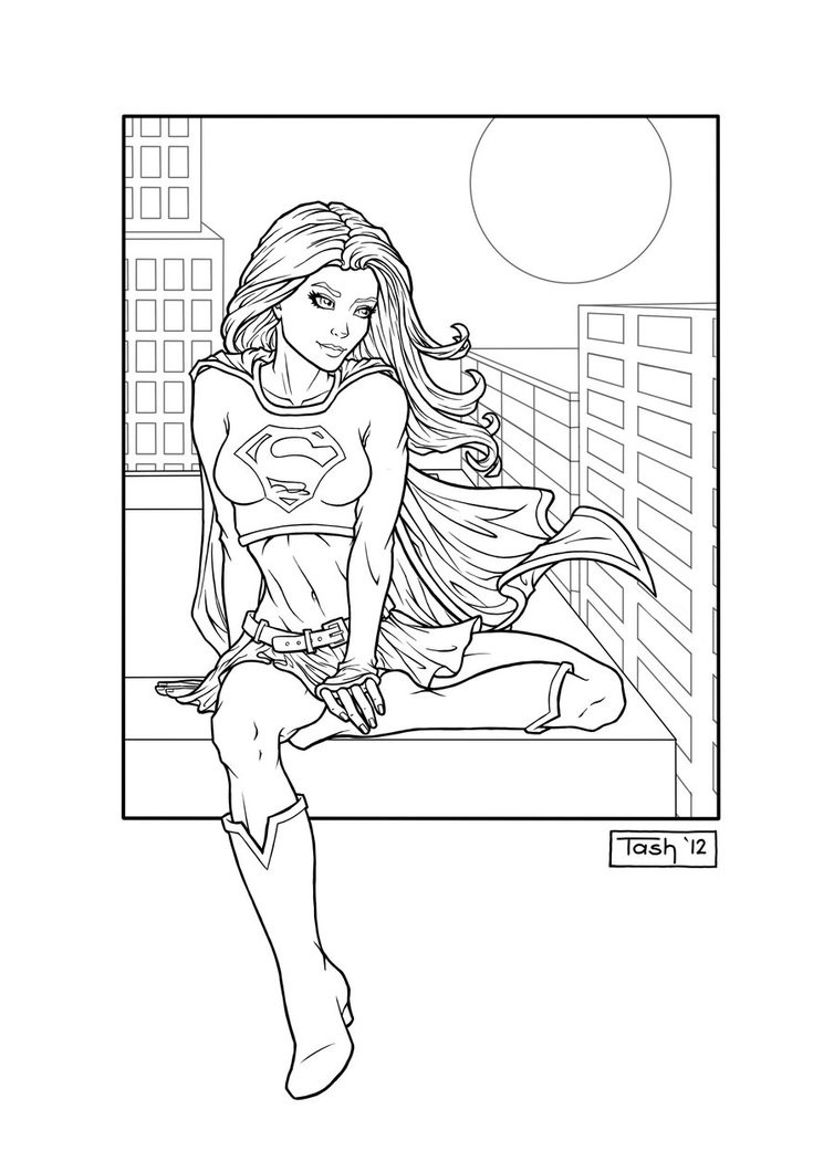 Supergirl Ausmalbilder
 Supergirl Inks by TashOToole on DeviantArt