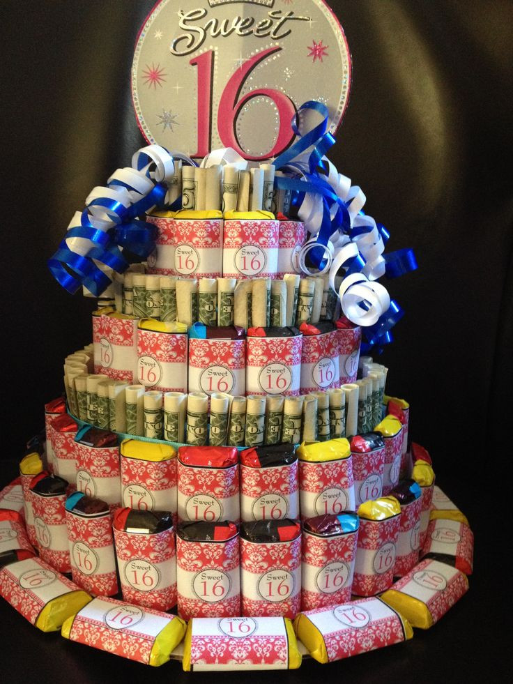 Sweet 16 Geschenke
 Sweet 16 Money & Candy Cake You can change the sign and