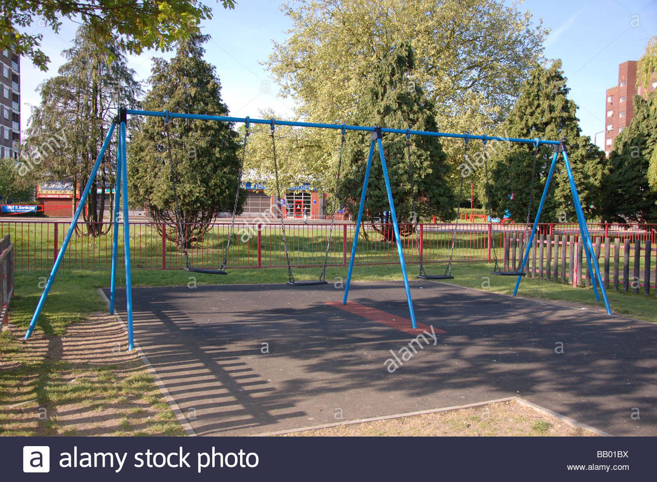 Swing Ground
 Children s swing at the play ground in Roe Green Park