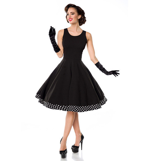 Swing Kleid Schwarz
 Swing Kleid mit Cape Schwarz Weiß L KeiJo24 Kostüme