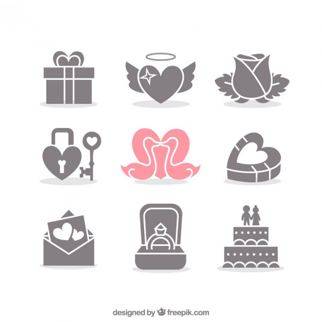 Symbole Hochzeit
 Valentine und hochzeit symbole