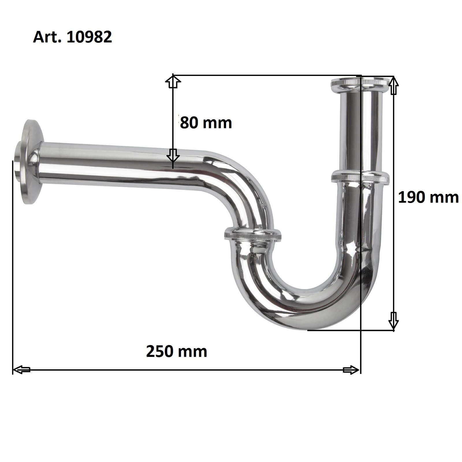 Syphon Waschbecken
 Edelstahl Siphon Sifon 1 1 4" x 32mm V2A Bad Waschbecken