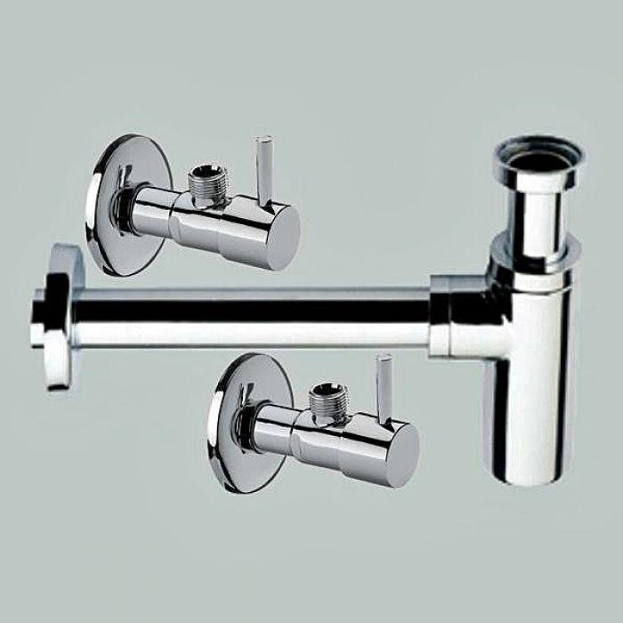 Syphon Waschbecken
 Waschbecken Syphon Set inkl 2 Design Eckventile Sanixa