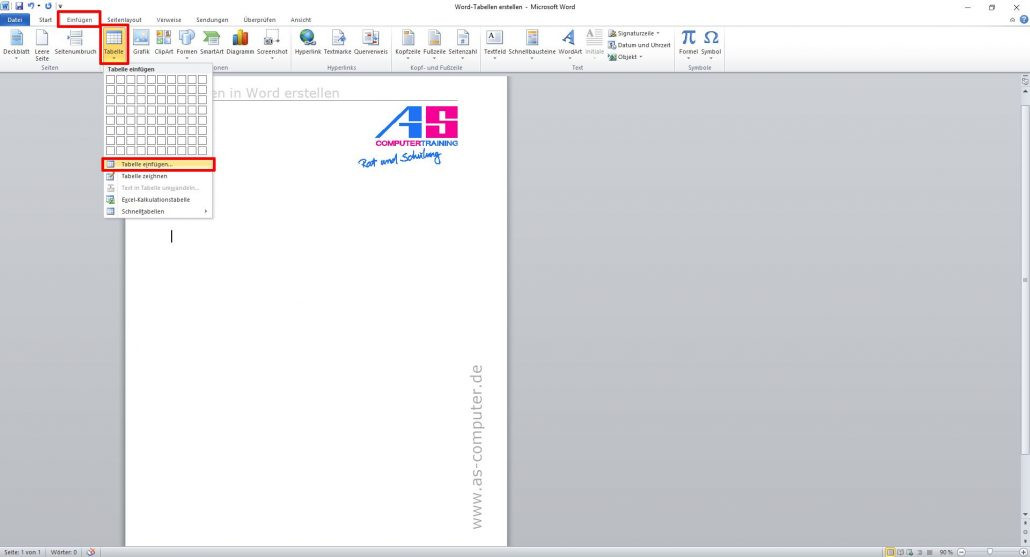 Tabellen Erstellen
 Tabellen erstellen in Word Eine Anleitung