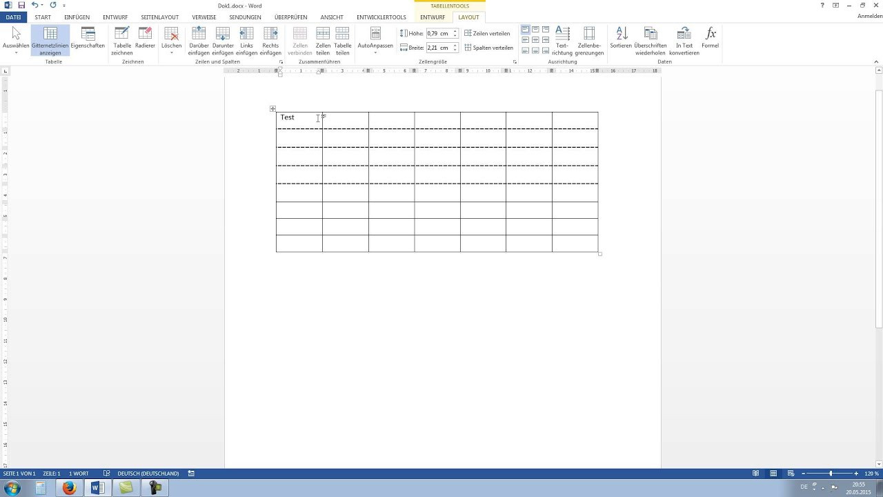 Tabellen Erstellen
 Word 2013 2010 Tabellen erstellen Anfängerkurs
