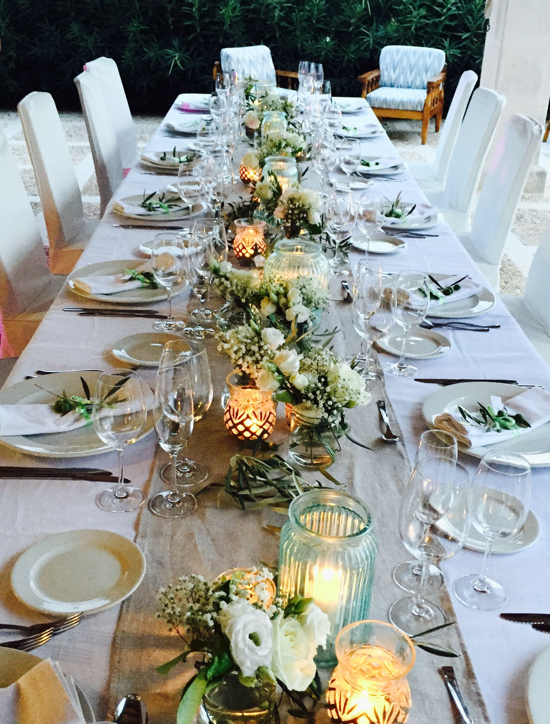 Tafel Hochzeit
 tolle Tischdekoration für lange Tafel