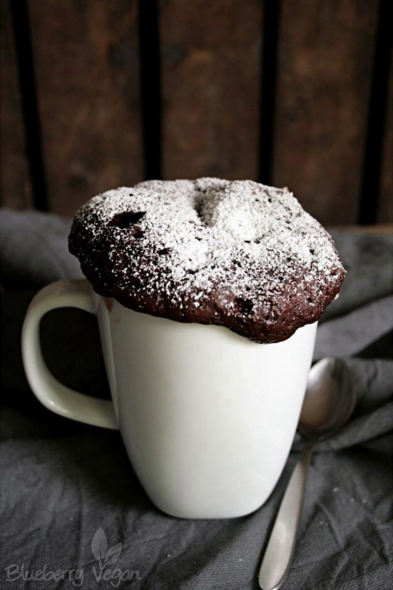 Tassen Kuchen
 5 Minute Mug Cake – Blueberry Vegan
