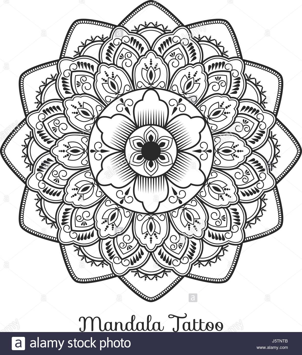 Tattoo Malvorlagen
 Tibetischen Mandala dekorative ornament Design für