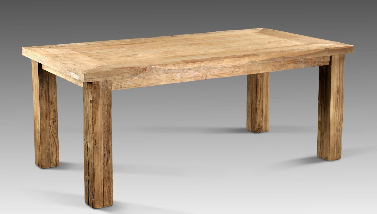 Teakholz Tisch
 [ensa] Esstisch und Stuhlset „Oslo“ antik – 160×90 6
