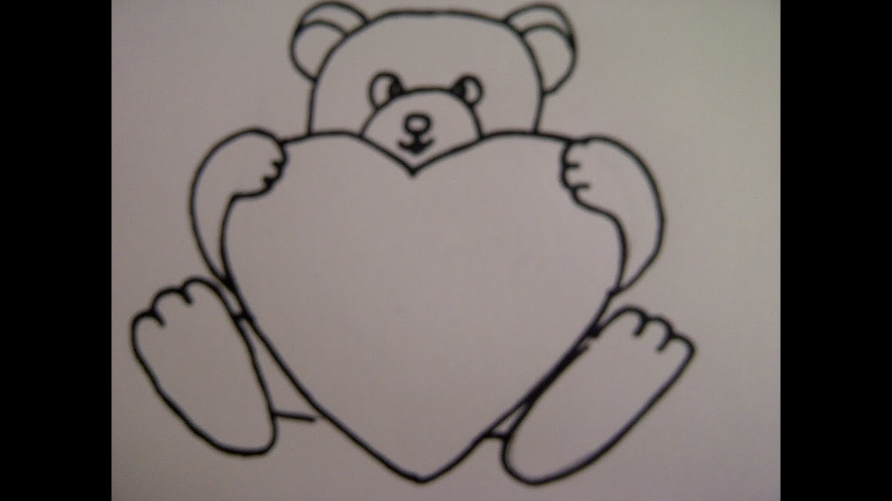 Teddybär Mit Herz I Love You Ausmalbilder
 Teddybär mit Herz zeichnen Zeichnen Basteln zum