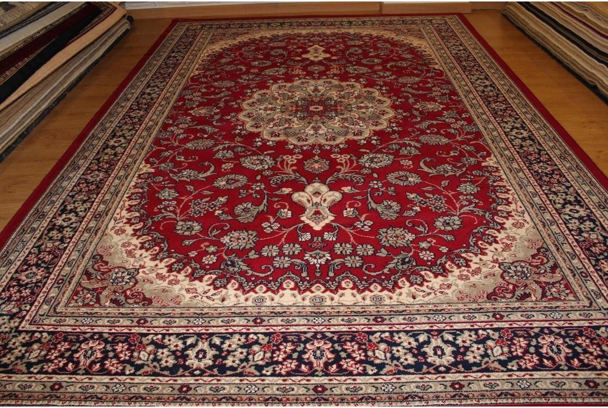 Teppich 200 X 300
 Teppich Klassisch 200x300 cm Schurwolle rot beige