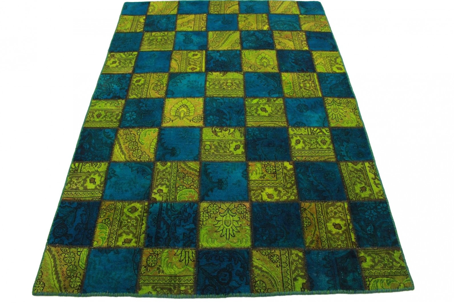 Teppich Blau Grün
 Patchwork Teppich Grün Blau in 200x140cm 1001 1972 bei