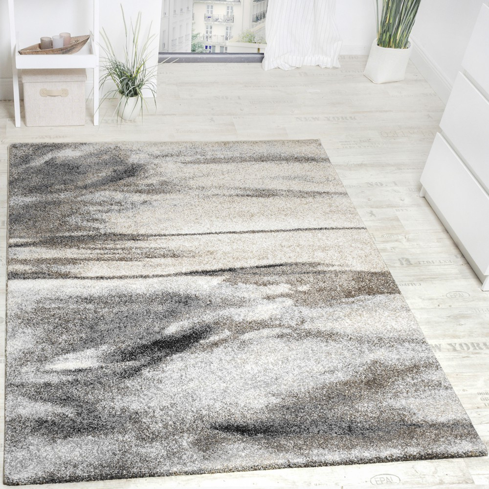 Teppich Grau
 Teppich Meliert Modern Webteppich Wohnzimmerteppich