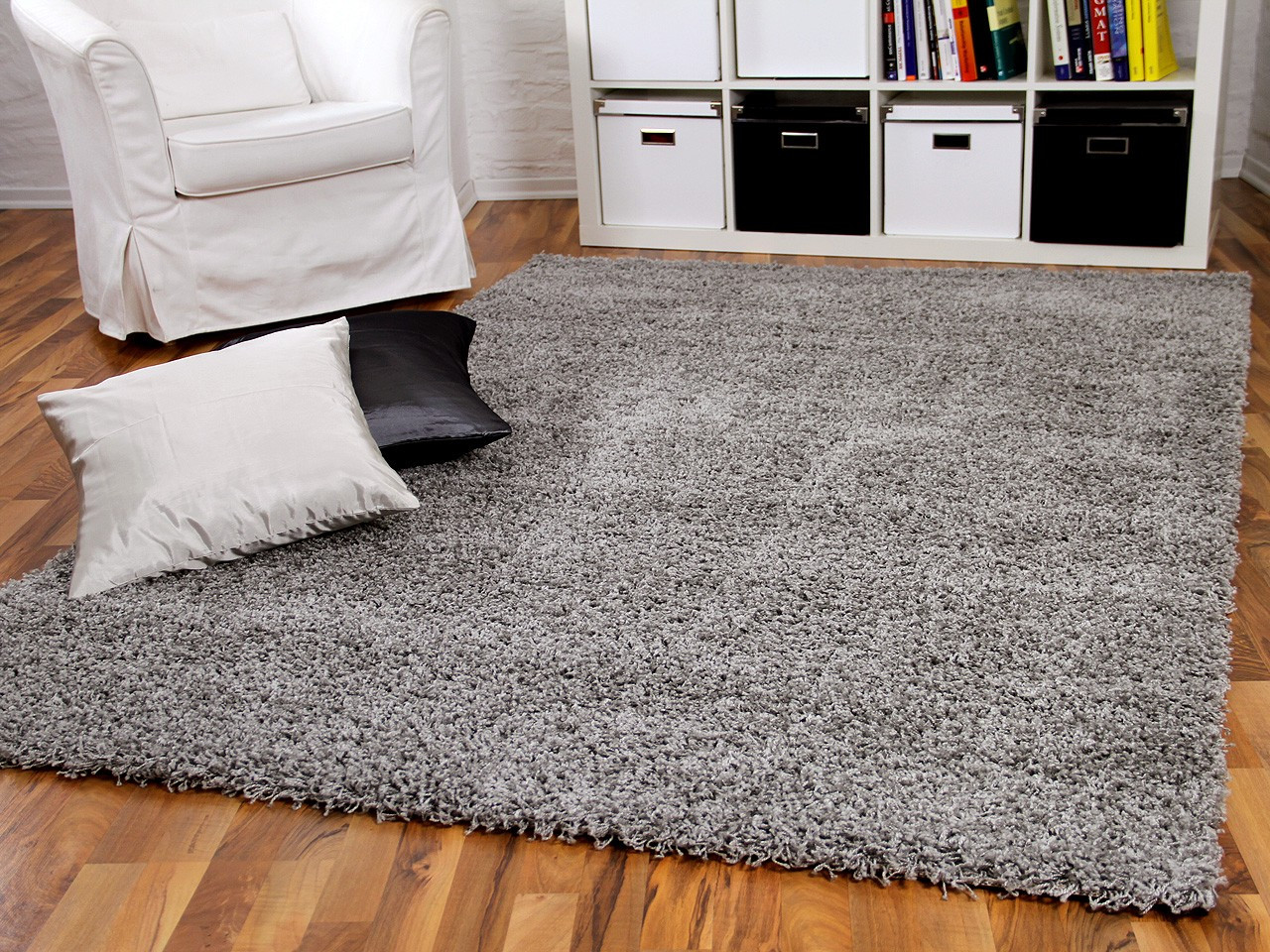 Teppich Grau
 Hochflor Langflor Shaggy Teppich Aloha Grau Teppiche