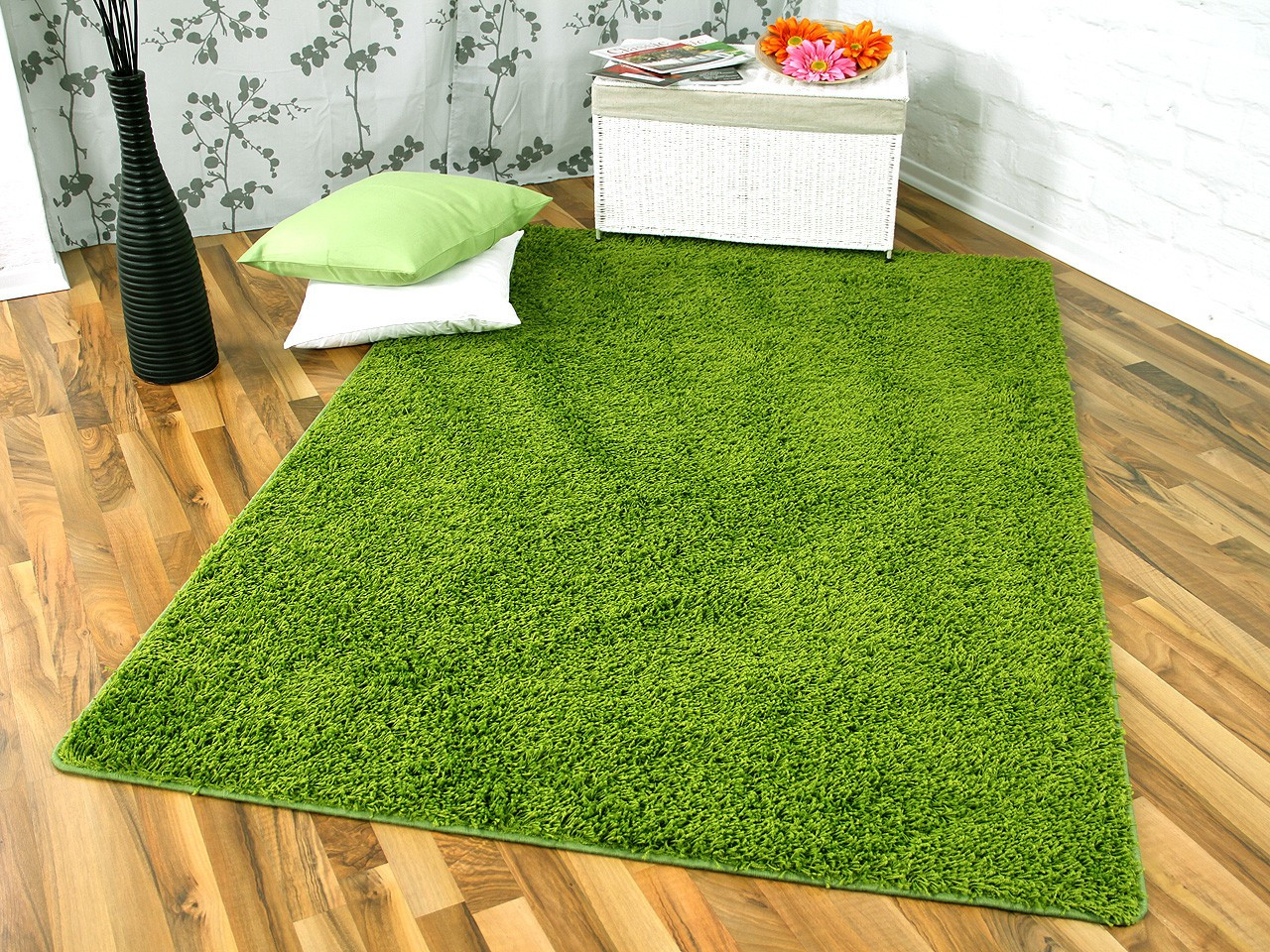 Teppich Grün
 Hochflor Langflor Teppich Shaggy Nova Grün in 24 Größen