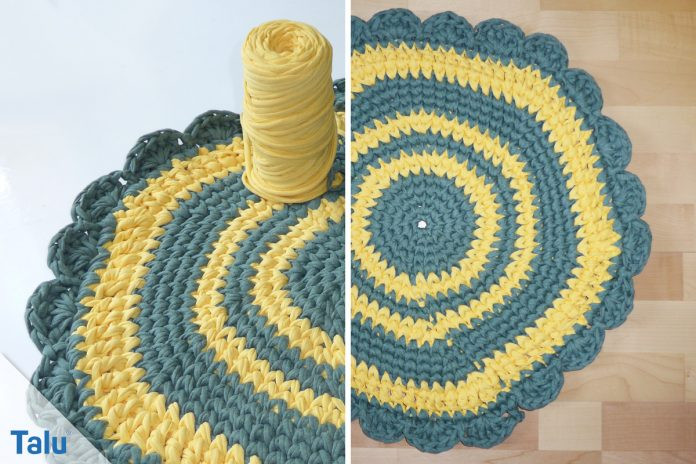 Teppich Häkeln
 Teppich häkeln Anleitung Runder Teppich aus Textilgarn