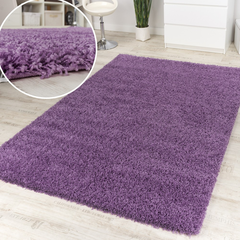 Teppich Lila
 Shaggy Lila Hochflor Langflor Teppich Hochflor Teppich