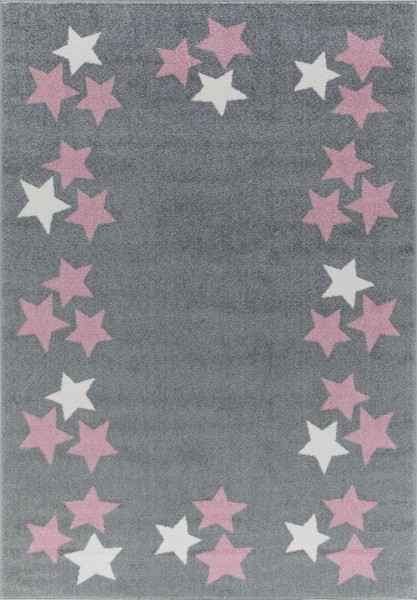 Teppich Mit Sternen Grau
 Teppich mit Sternen Bordüre grau rosa weiss HoneyHome