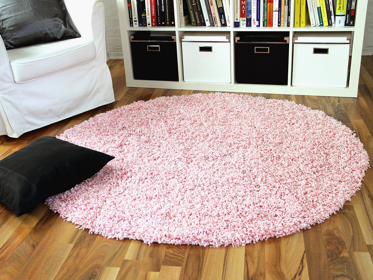 Teppich Rosa
 Hochflor Langflor Shaggy Teppich Aloha Rosa Rund Teppiche