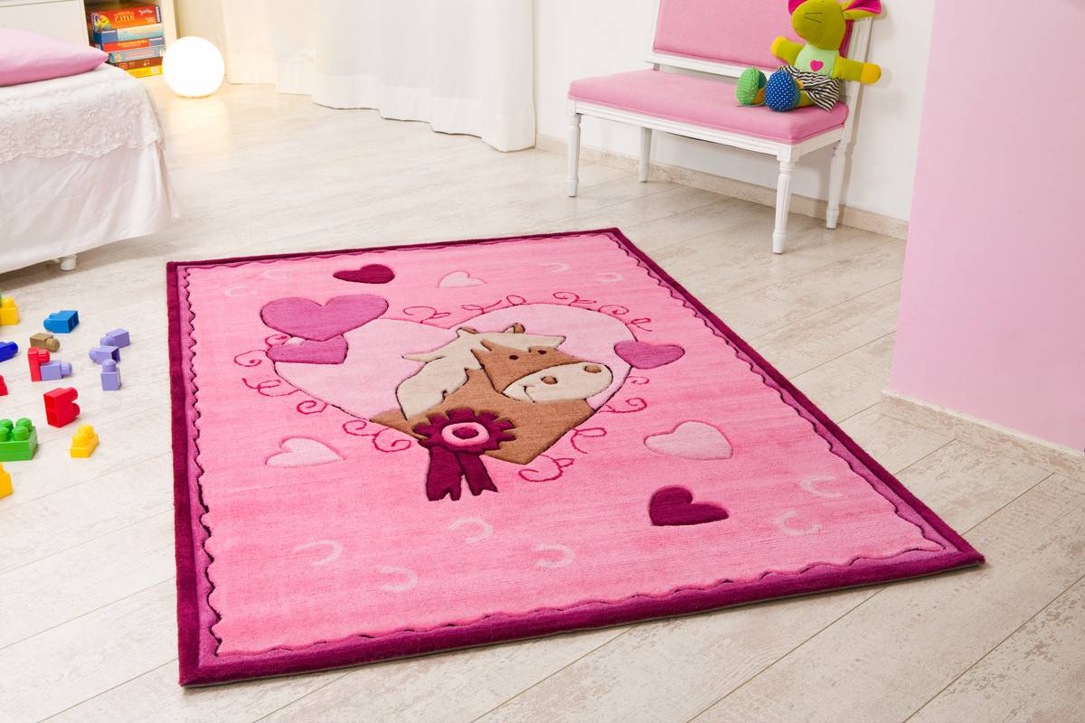 Teppich Rosa
 Kelii Kinder Teppich Pony rosa Teppich Kinderteppich bei