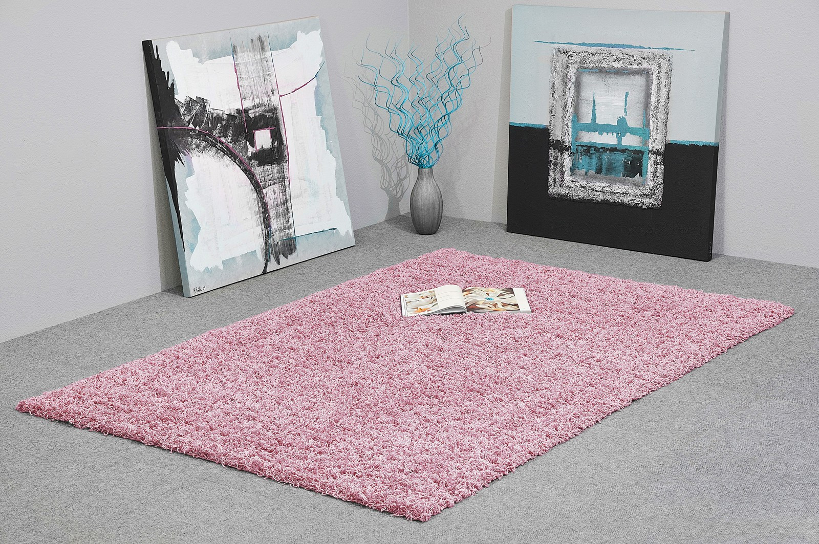 Teppich Rosa
 Flauschiger Hochflor Langflor Shaggy Kuschel Teppich