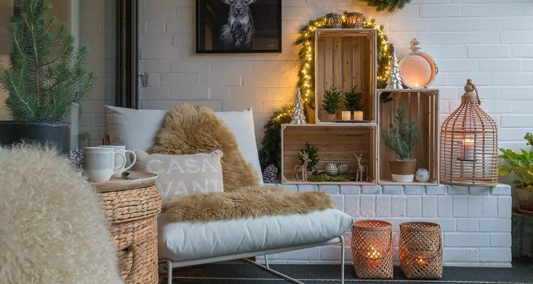 Terrasse Dekorieren
 Weihnachtliche Terrassendeko mit Weinkisten